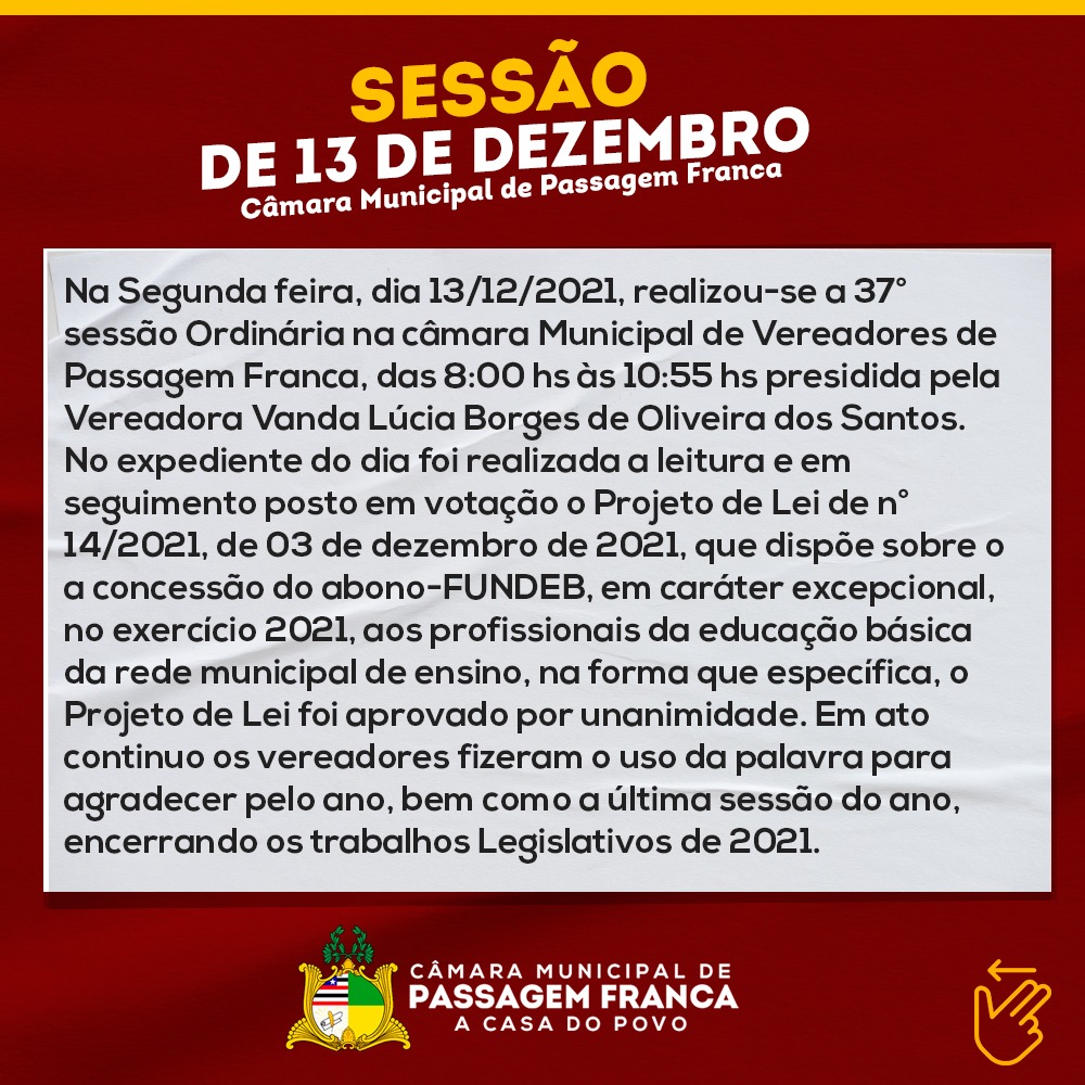 SESSAO 13 DE DEZEMBRO