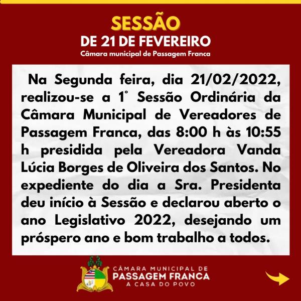 SESSÃO 21 DE FEVEREIRO