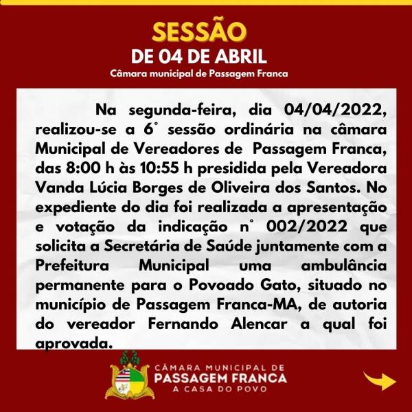 SESSÃO 04 DE ABRIL