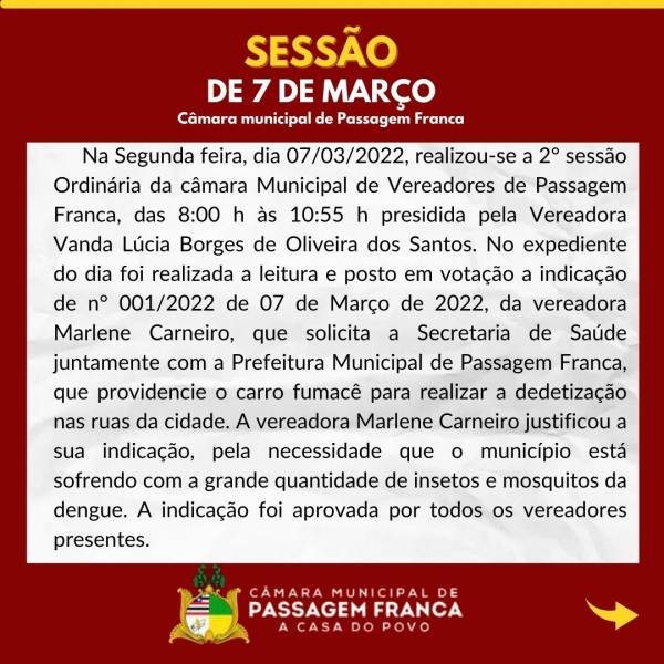 SESSÃO 07 DE MARÇO