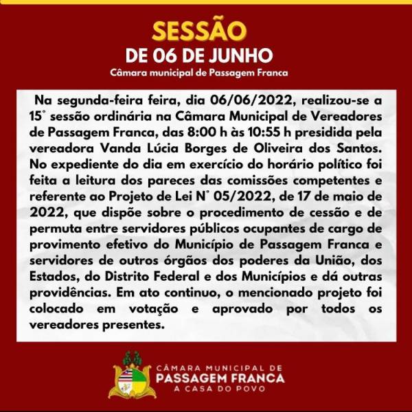 SESSÃO 06 DE JUNHO